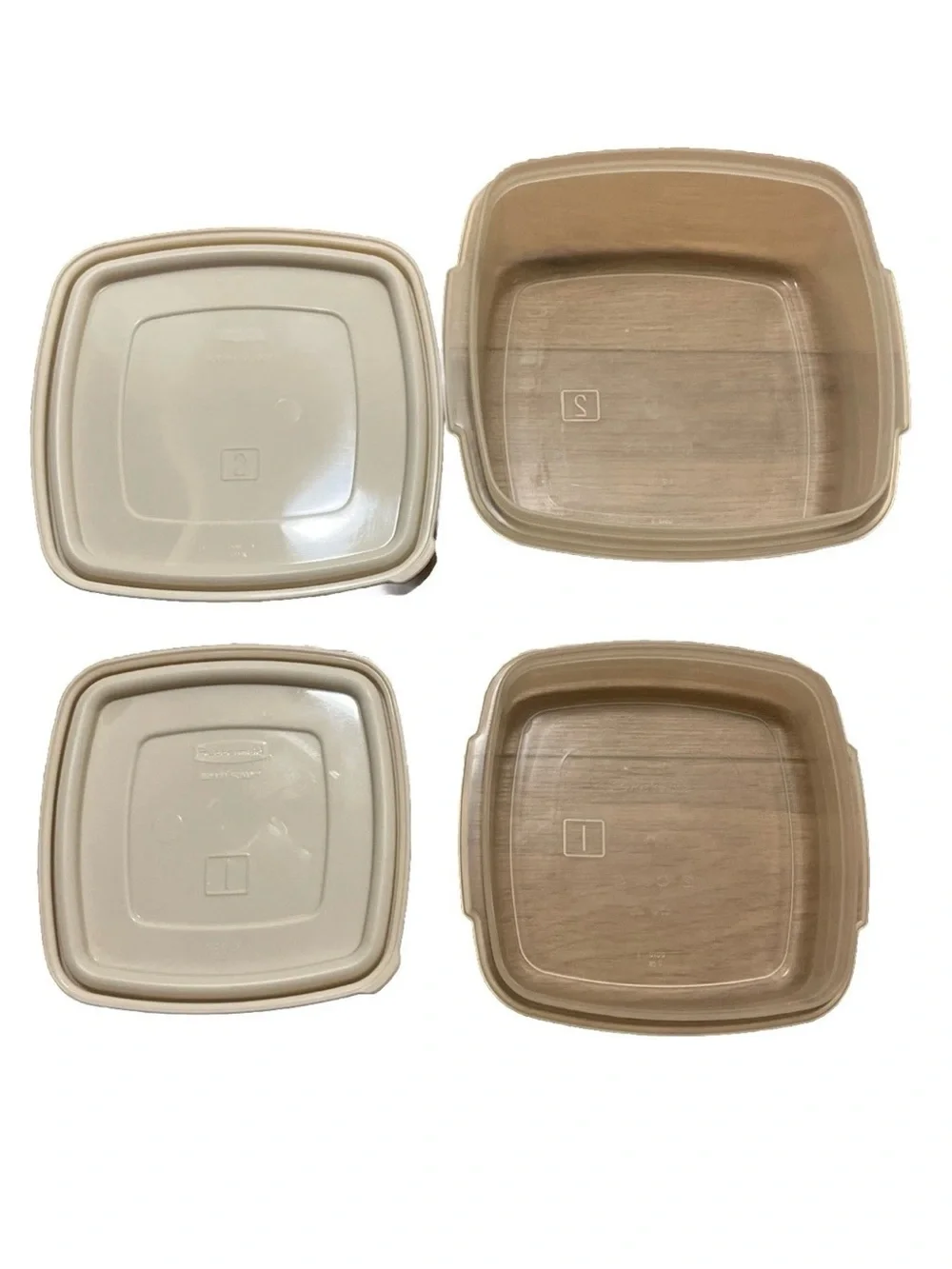 Vintage Rubbermaid Set Of 2 Servin Saver Kitchen Storage Containers 2 Cup /5 Cup
